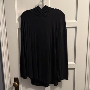 Daily Ritual Black Long Sleeve Hooded Top